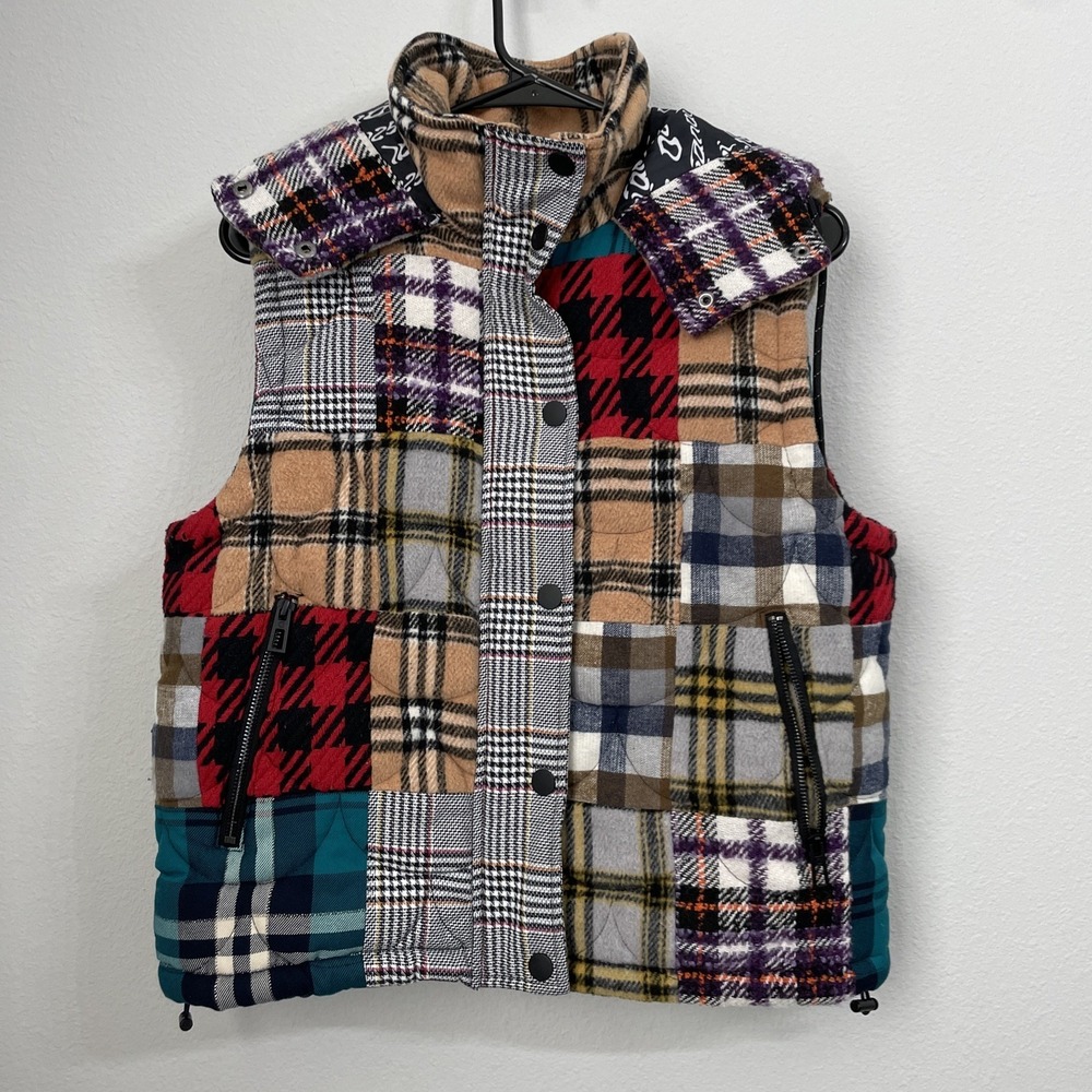 Desigual Jacket Vest Patchwork Vest "Padded Copenhague" Size S Quilted